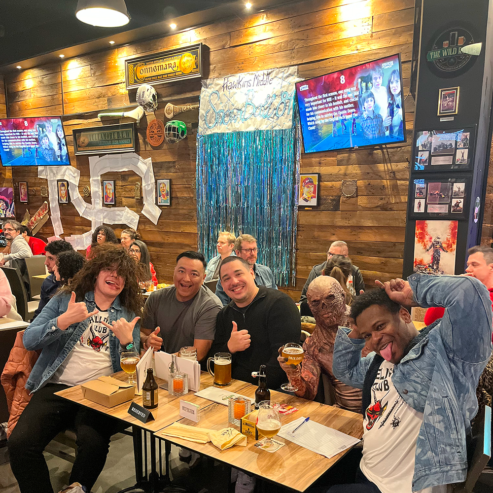 Best dressed team winners at the Wasted Wisdom Stranger Things Themed Quiz Night in Brussels