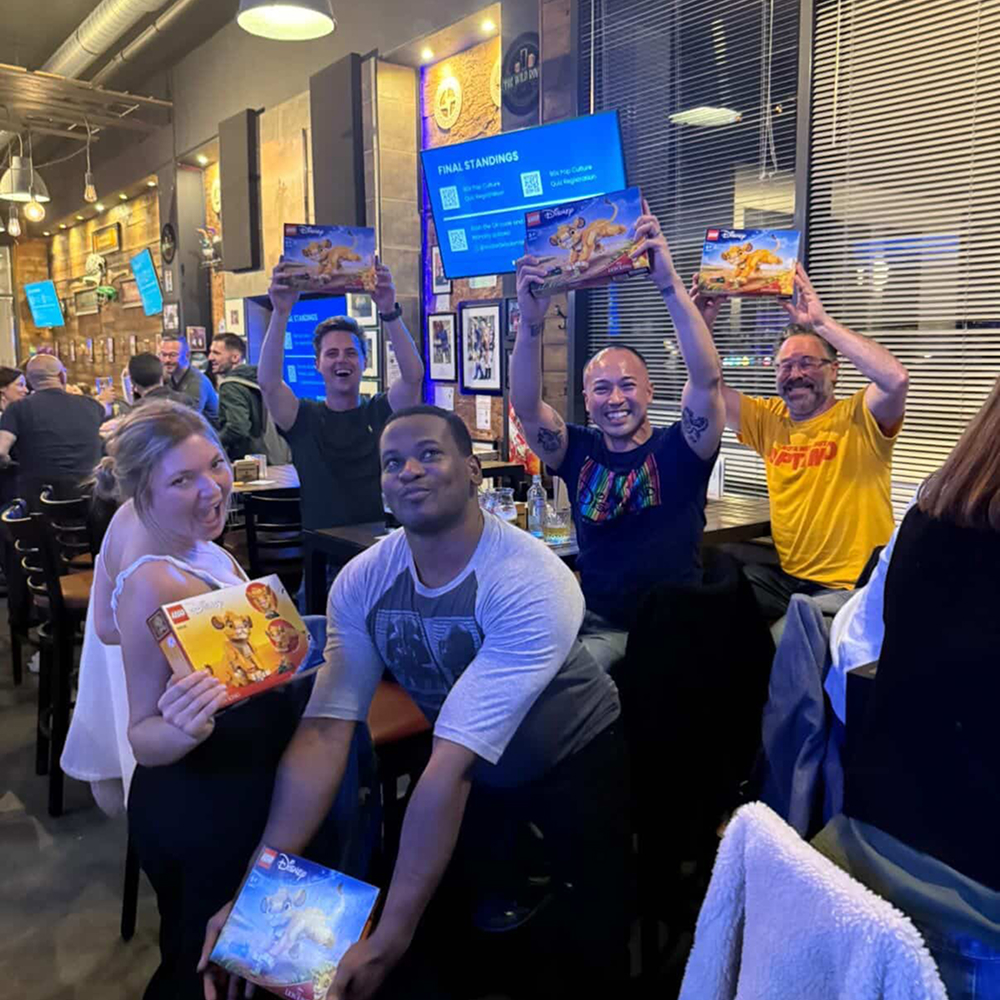 Winners of the Wasted Wisdom Disney Themed Quiz Night in Brussels